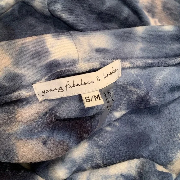 Young Fabulous & Broke Tie Dye Hooded Cropped Sweatshirt Size Small Medi… - Picture 3 of 8